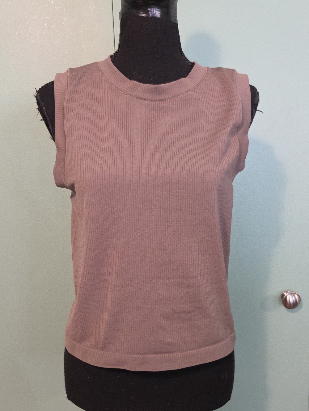 Athleta Brown Sleeveless Ribbed Tank Top Size Xl